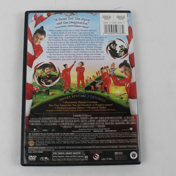 Charlie and the Chocolate Factory DVD, 2005 Widescreen Edition  #59337