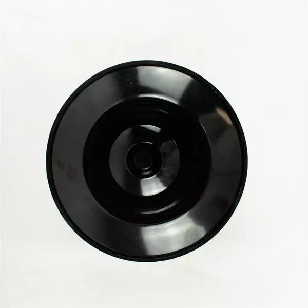 Illiad Black Plastic Compote Bowl Pedestal Vase 7.25 x 5 in