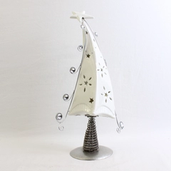 Unbranded Metal/Ceramic Light Up Christmas Tree Home Decor 14.25" Tall