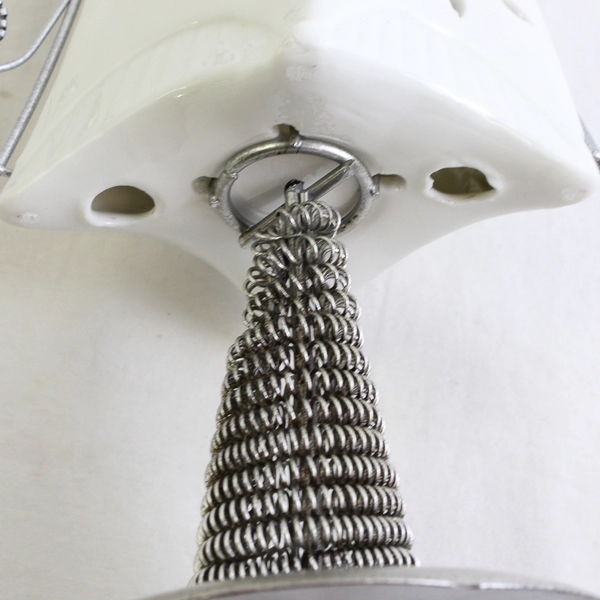 Unbranded Metal/Ceramic Light Up Christmas Tree Home Decor 14.25" Tall