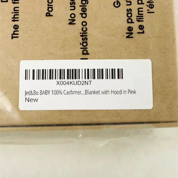 Jet & Bo Cashmere Hooded Baby Blanket Pink NWT Sealed Box