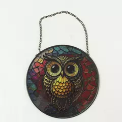 Stained Glass Owl Window/Wall Art - New Open Box Leaded Suncatcher