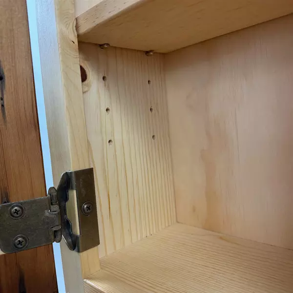 Homemade Wood USA Flag Three Door Cabinet