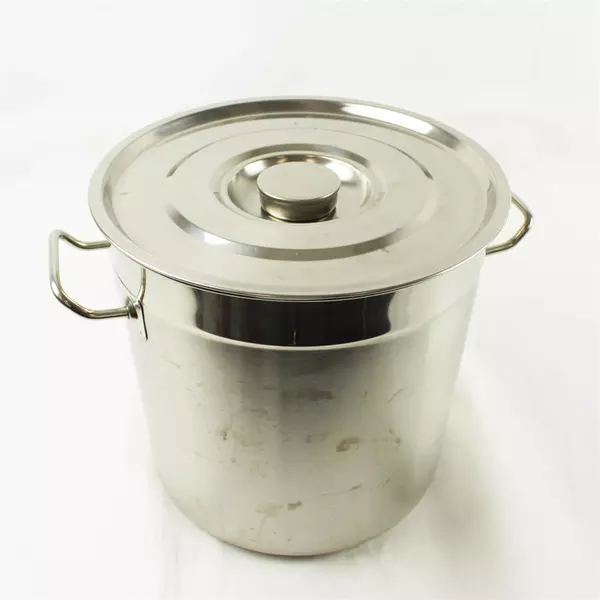 5gal Stainless Steel Brew Kettle with Tri-Ply Bottom, Lid, Handle & Thermometer