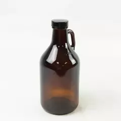Classic Amber Glass Beer Growler - Reusable Homebrewing Bottle