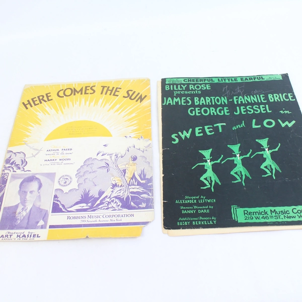 Lot Of 4 Vintage Sheet Music 1930 Here Comes The Sun Cheerful Little Earful