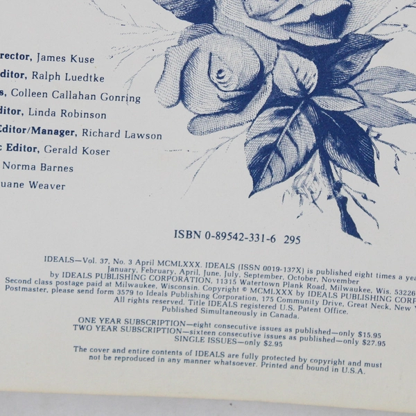 Vintage 1980 Ideals Publishing Mother's Day Issue Magazine Vol 37 No 3