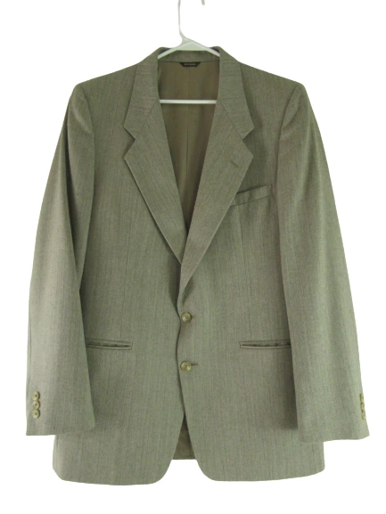 Vintage Raffaello C Casanova SF Men's Suit Jacket Gray Size 44R Wool Dry Clean