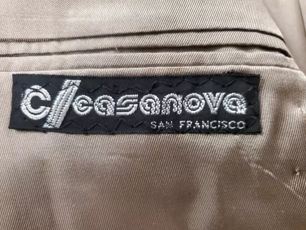 Vintage Raffaello C Casanova SF Men's Suit Jacket Gray Size 44R Wool Dry Clean