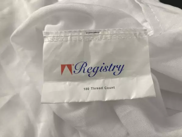 Lot of 4 Registry White King Size Pillowcases Cotton Polyester Shams