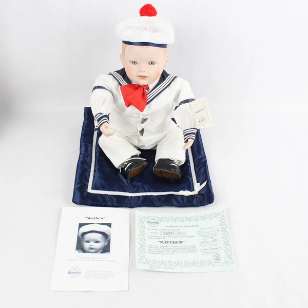 1987 Knowles Yolanda’s Picture Perfect Babies Matthew Porcelain Doll w/COA & Box