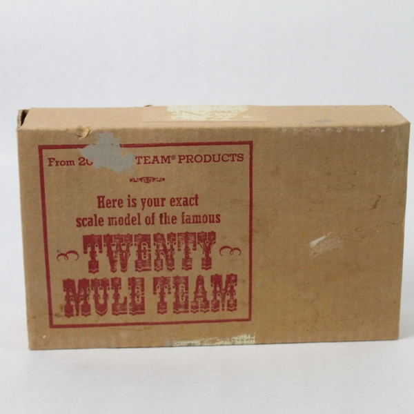 Vtg Borax Twenty Mule Team Plastic Model Kit The 20 Mule Team Rolls Unassembled
