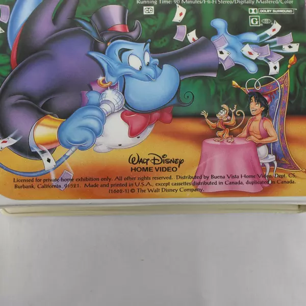 Aladdin Black Diamond VHS Walt Disney Classic Animated Movie