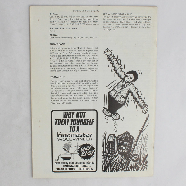 Vintage Modern Knitting Magazine Machine Knitting May 1971 With Tension Chart