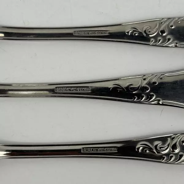 Lot of 3 Dalia Forks Clavel Pattern Stainless Steel 7 1/2" Made in Spain