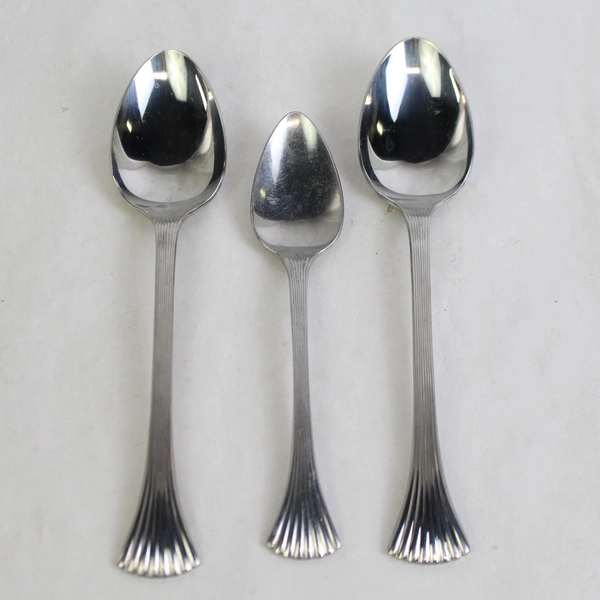 Lot of 6 Reed & Barton Cole Stainless Steel 18/10 Spoons Glossy Finish