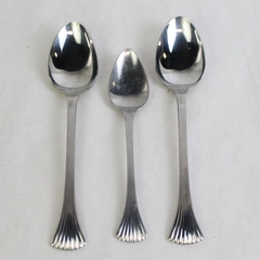 Lot of 6 Reed & Barton Cole Stainless Steel 18/10 Spoons Glossy Finish