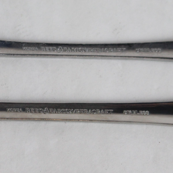 Lot of 6 Reed & Barton Cole Stainless Steel 18/10 Spoons Glossy Finish