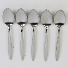 Lot of 5 Oneida Delmar-Taper Teaspoons Stainless Steel Glossy Finish
