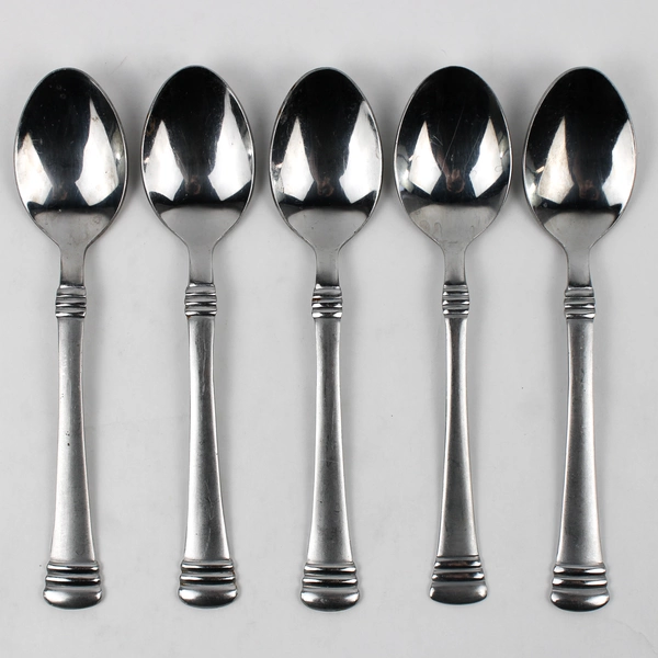 Lot Of 5 Cambridge Silver Codie (Stainless, Glossy) Flatware Soup Spoons