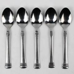 Lot Of 5 Cambridge Silver Codie (Stainless, Glossy) Flatware Soup Spoons