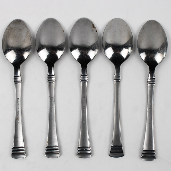 Lot Of 5 Cambridge Silver Codie (Stainless, Glossy) Flatware Soup Spoons