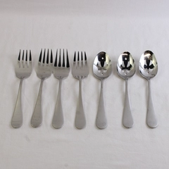 Lot Of 7 Continental Classic Wallace Serving Set Forks & Spoons Stainless Steel 