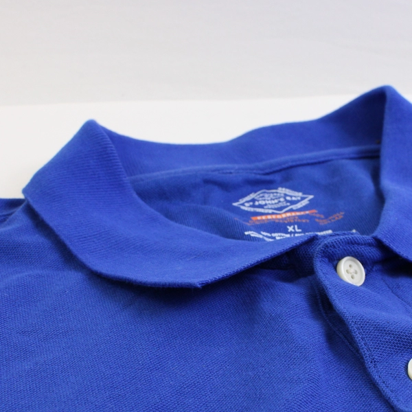 St John's Bay Men's Performance Quick Dry Polo Shirt Royal Blue Size XL