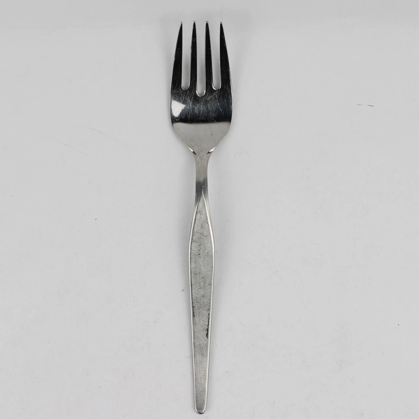 Noritake Linden Pattern 18/8 Stainless Cold Meat Serving Fork 8.5 Inches 