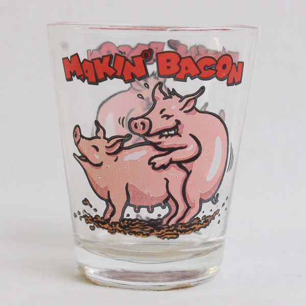  Seattle Pig Shot Glass "Makin Bacon"