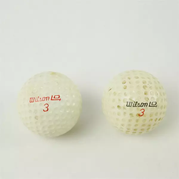 Vintage Wilson LD Golf Balls #3 Set of 2 Collectible Used