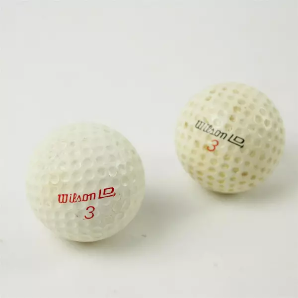 Vintage Wilson LD Golf Balls #3 Set of 2 Collectible Used