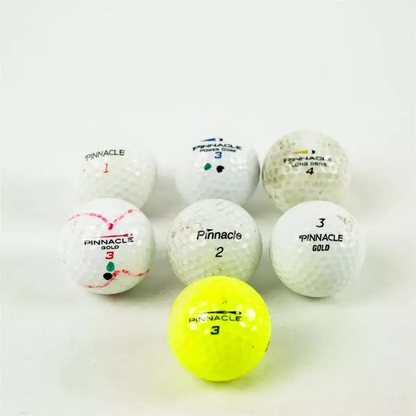 Lot of 7 Pinnacle Used Golf Balls Pre-Owned Practice Range