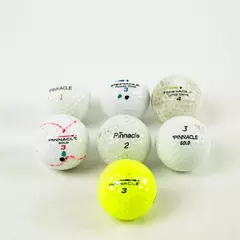Lot of 7 Pinnacle Used Golf Balls Pre-Owned Practice Range