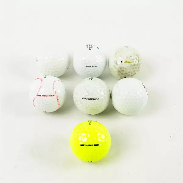 Lot of 7 Pinnacle Used Golf Balls Pre-Owned Practice Range