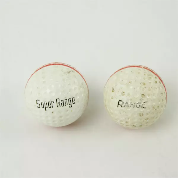 Lot of 2 Vintage Golf Balls Ron Caperna Souvenir Rogue Valley OR 1960s