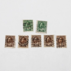 Lot Of 7 Canada King George V Admiral 2 Cent 3 Cent Stamps Used