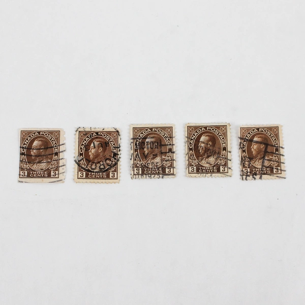 Lot Of 7 Canada King George V Admiral 2 Cent 3 Cent Stamps Used