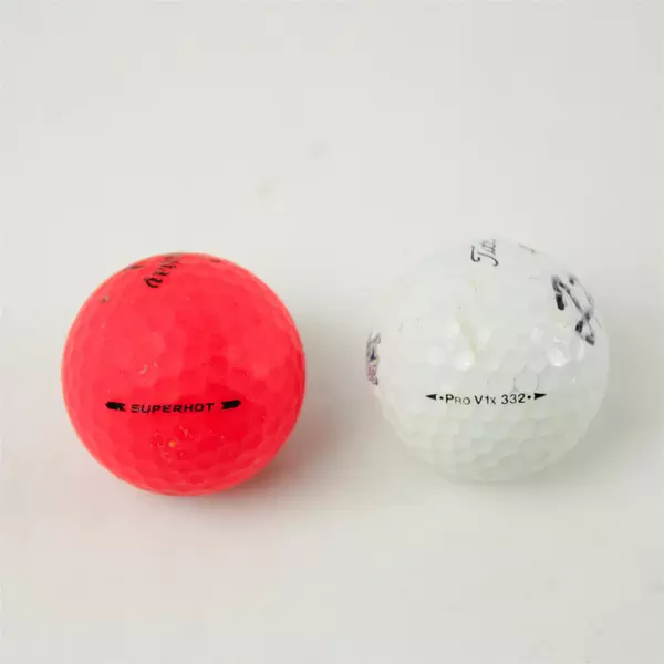 Vintage Titleist Coors Original & Callaway Superhot Golf Balls - 2 Used