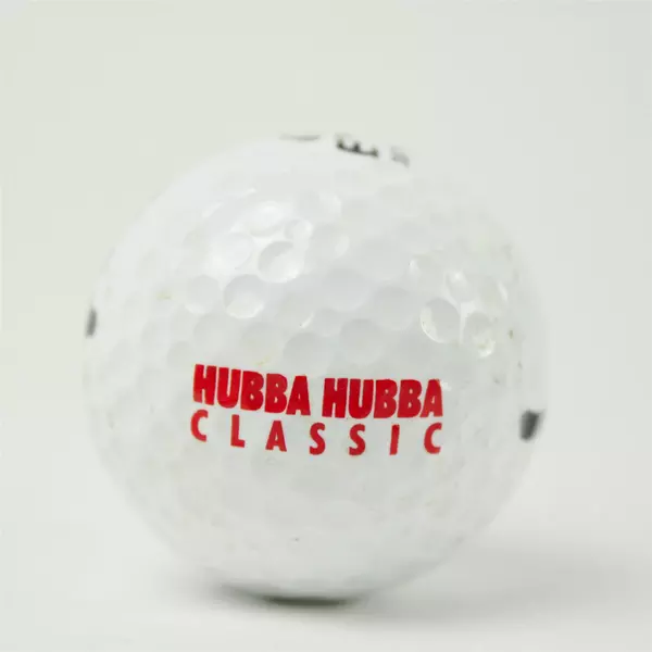 Vintage Souvenir Golf Balls Lot of 4 Hyster Hubba Hubba State Farm Arrow Creek