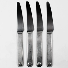 Lot of 4 Gourmet Settings Taxi Pattern 18/10 Stainless Dinner Knives 9" Good