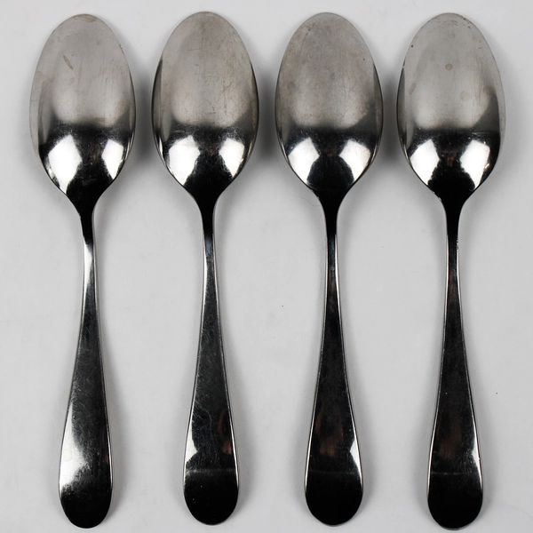 Lot of 4 Gourmet Settings Alto Pattern 18/10 Stainless Teaspoons 7" Good