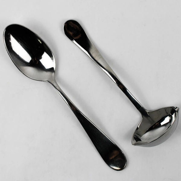 Lot of 2 Gourmet Settings Alto Pattern 18/10 SS 1 Oval Soup Spoon 1 Gravy Ladle
