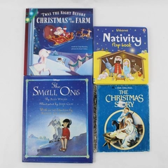 Lot of 4 Children's Hardcover Christmas Stories 1980 - 2020 Good