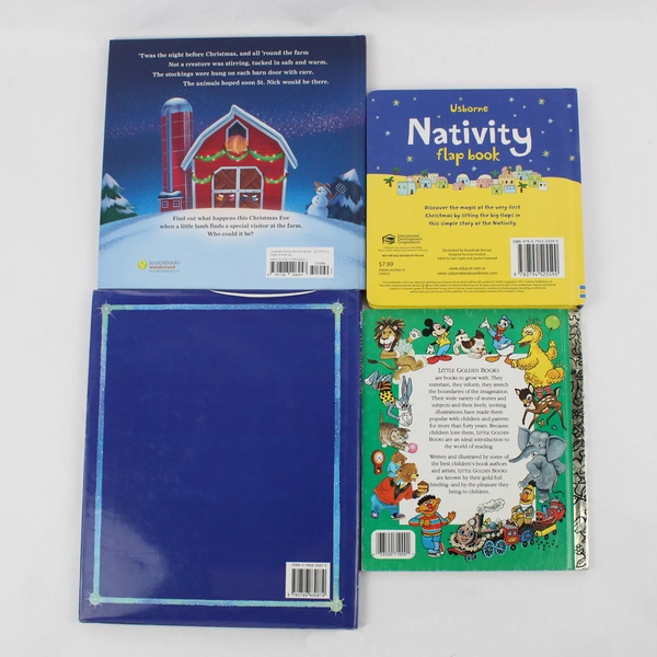 Lot of 4 Children's Hardcover Christmas Stories 1980 - 2020 Good