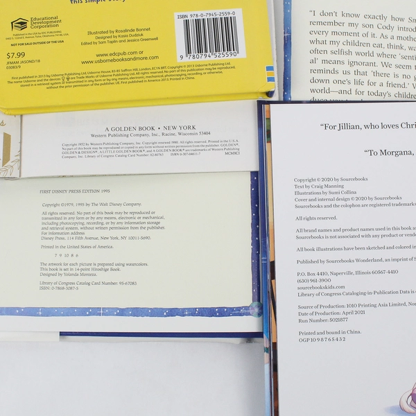 Lot of 4 Children's Hardcover Christmas Stories 1980 - 2020 Good