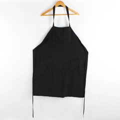 Unbranded Solid Black Smock Apron Adult One Size