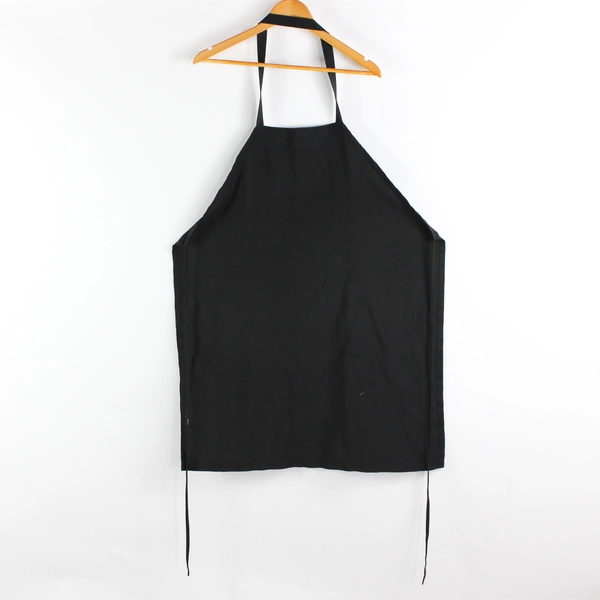 Unbranded Solid Black Smock Apron Adult One Size