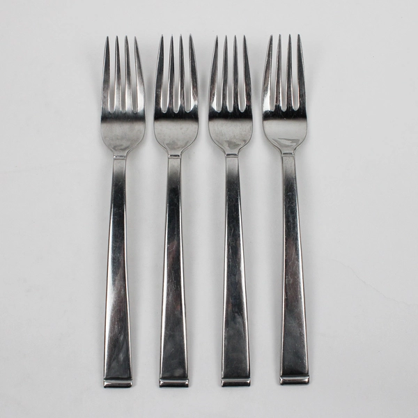 Lot Of 4 Hampton Silversmiths Icon (Stainless) Flatware Dinner Forks 8.25" Long