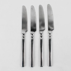 Lot Of 4 Hampton Silversmiths Dominique-Mirror (Stainless) Flatware Dinner Knife